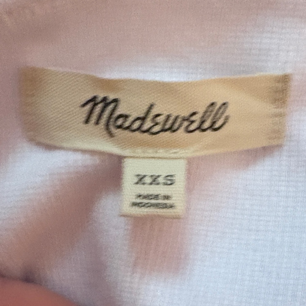 Madewell Elegant White Ribbed Spaghetti Strap double Layered Tank New Xxs NV999 - Picture 6 of 6